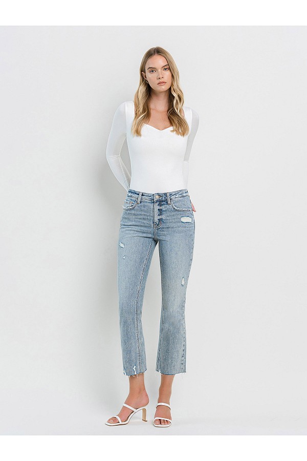 Plus Size High Rise Kick Flare Jean...